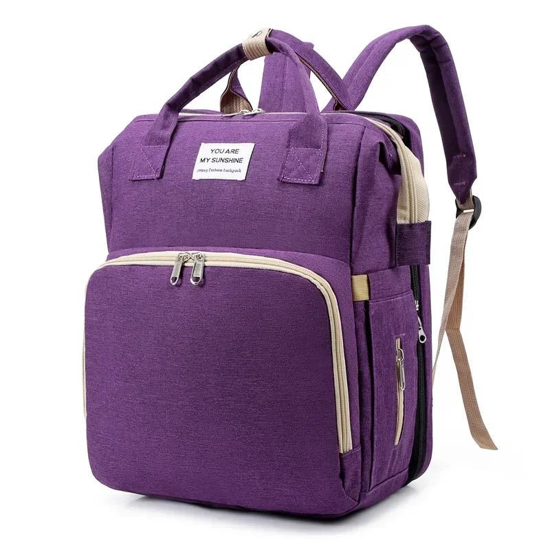 Sac a dos, lit pliable pour bébé 2 en 1 - Univers - bebe - maman