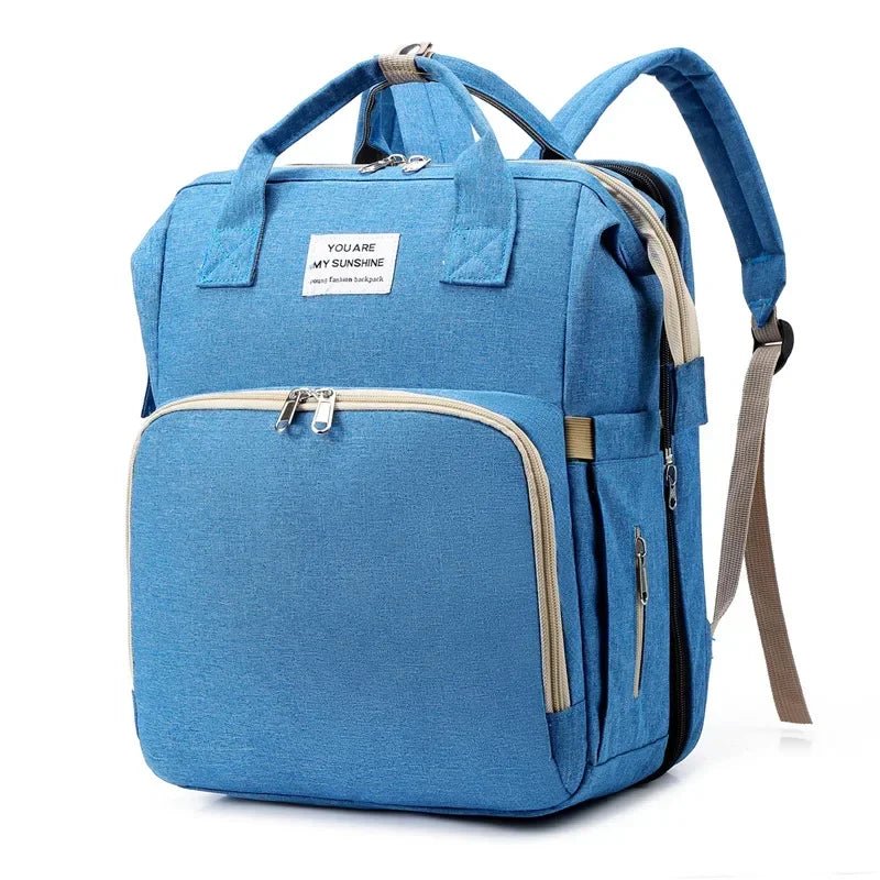 Sac a dos, lit pliable pour bébé 2 en 1 - Univers - bebe - maman