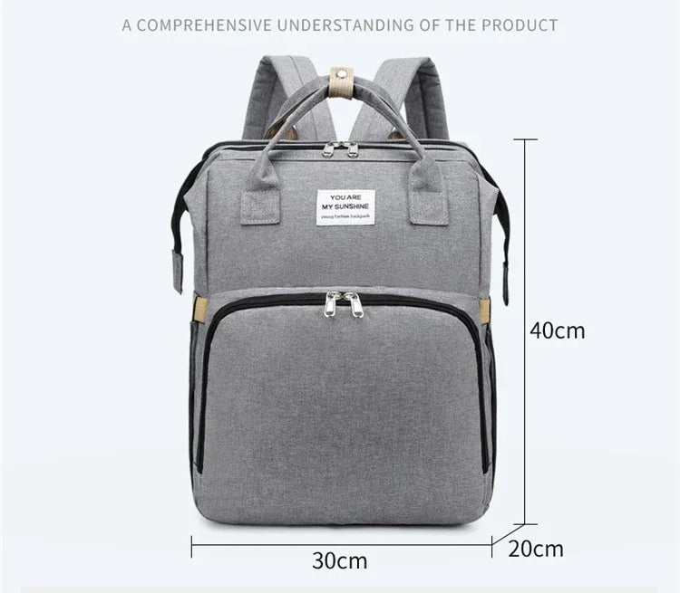 Sac a dos, lit pliable pour bébé 2 en 1 - Univers - bebe - maman