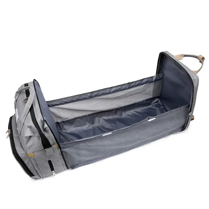 Sac a dos, lit pliable pour bébé 2 en 1 - Univers - bebe - maman