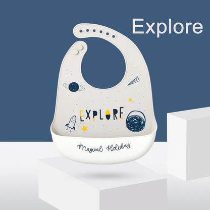 Bavoir silicone pour bébé - Univers - bebe - maman