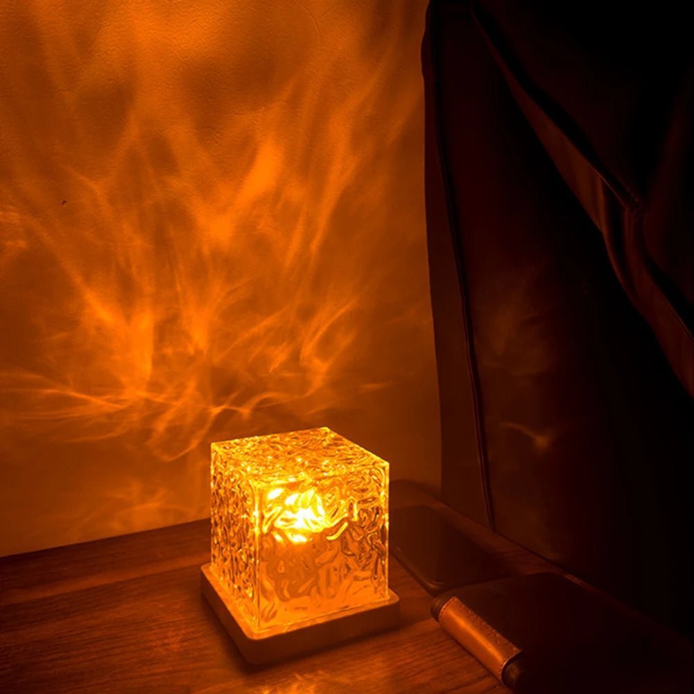 Veilleuse cristal rotative à ondulation de l'eau - Univers - bebe - maman