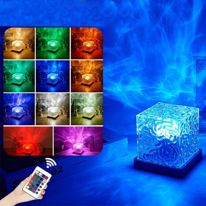 Veilleuse cristal rotative à ondulation de l'eau - Univers - bebe - maman