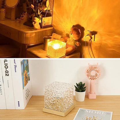 Veilleuse cristal rotative à ondulation de l'eau - Univers - bebe - maman